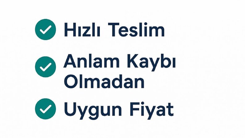 İngilizce-Türkçe Profesyonelce Çeviri