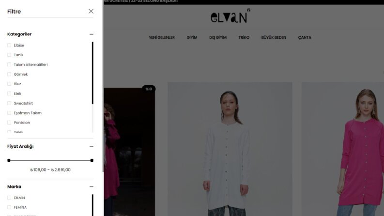 Elvan Butik Full Tasarım