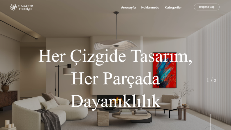 Mazanne Mobilya - Kurumsal Web Sitesi