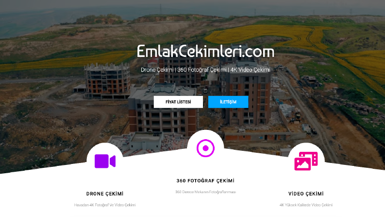 EmlakCekimleri.com Anahtar Teslim Web Sitesi