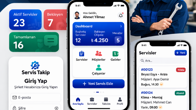 Servis Firmaları İçin Profesyonel Servis Takip Uygulaması