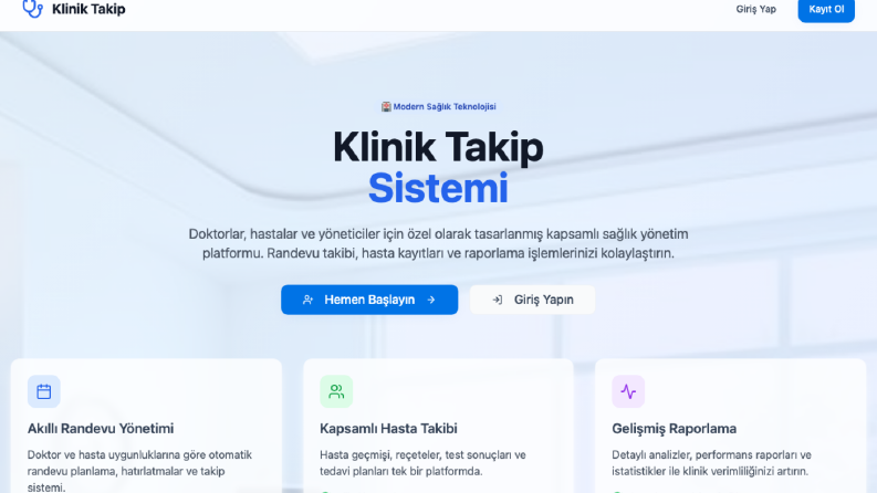 Klinik Hasta Takip Sistemi — Rol Tabanlı Yönetim Paneli