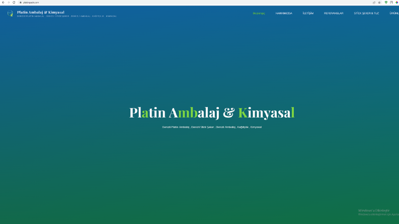 Platin Ambalaj & Kimyasal Wordpress Site Kurulumu