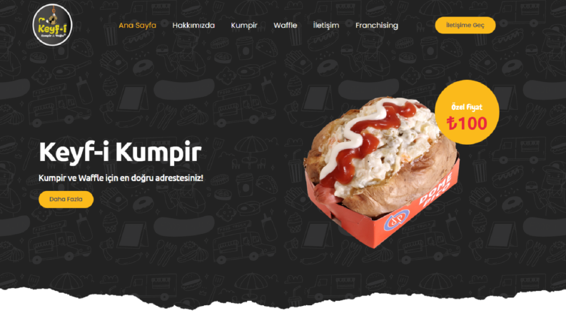 Keyfi Kumpir Firmasına Kurumsal Web Sitesi Yaptık