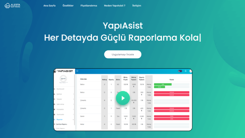 YapıAsist- Kurumsal Web Sayfası