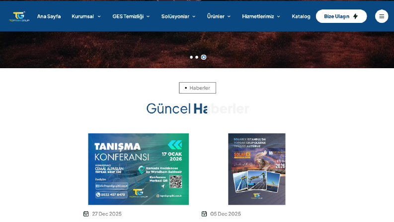Toprak Grup Kurumsal Web Sitesi