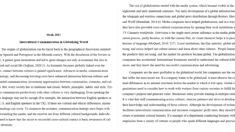 Intercultural Communication in Globalizing World