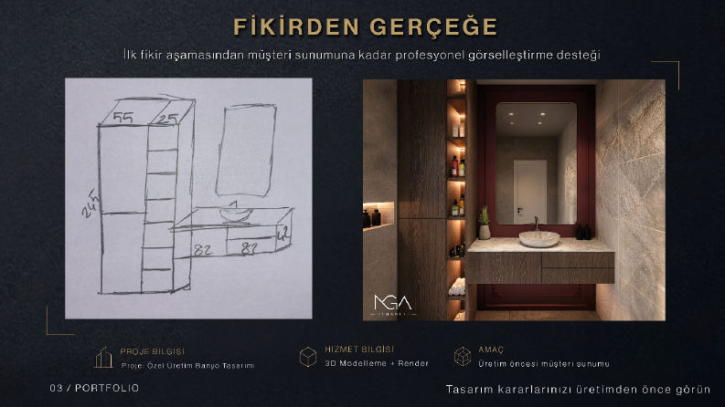 Modern Banyo Tasarımı | İç Mekân 3D Görselleştirme