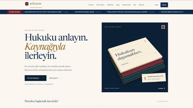 e‑Kanun — Mevzuat, İçtihat ve Hukuki Hesaplama Platformu