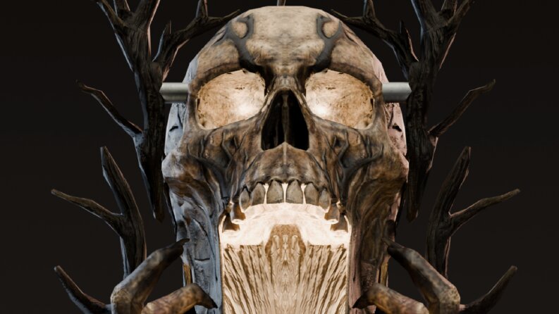 3D LANTERN SKULL (GAME READY)