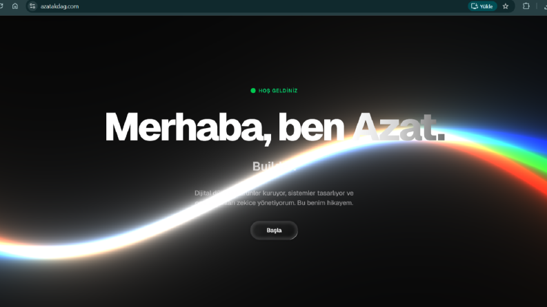 Azat Akdağ • Kişisel Web Portfolyo & Landing Page