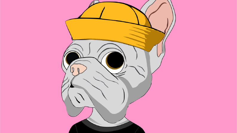 NFT French Bulldog Karakter Tasarımı