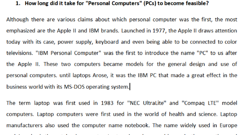 Personal Computers