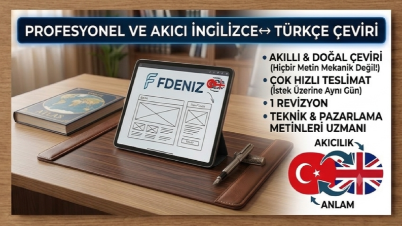 Profesyonel İngilizce - Türkçe Metin Çevirisi