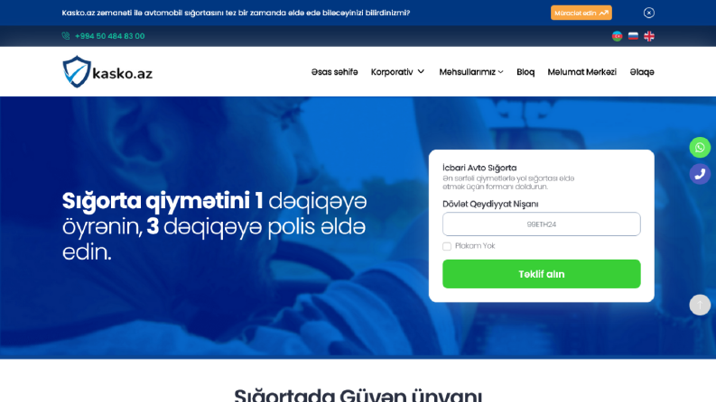 Kasko Firması Arayüz Dökümü