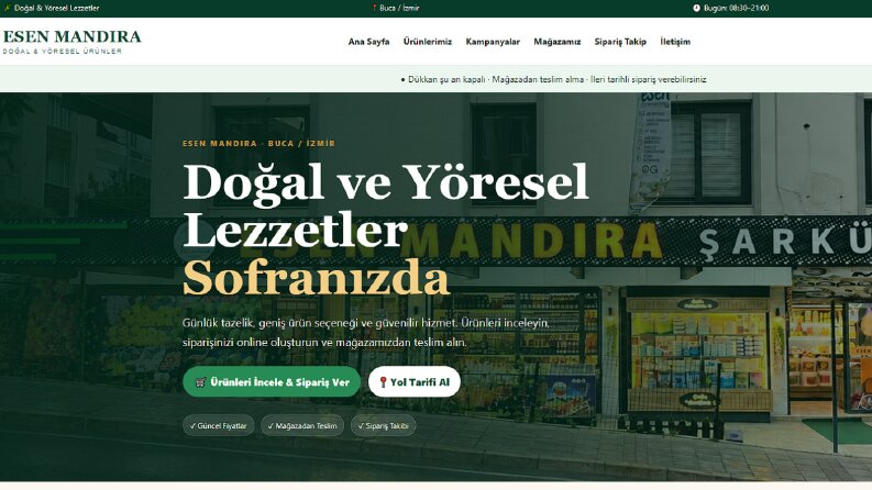 Esen Mandıra | Akıllı Sipariş ve İşletme Yönetim Sistemi