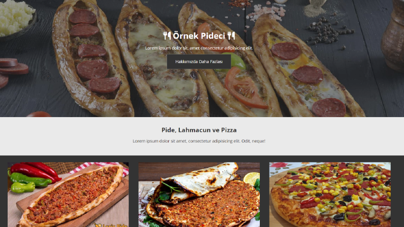 Konsept Pideci Websitesi