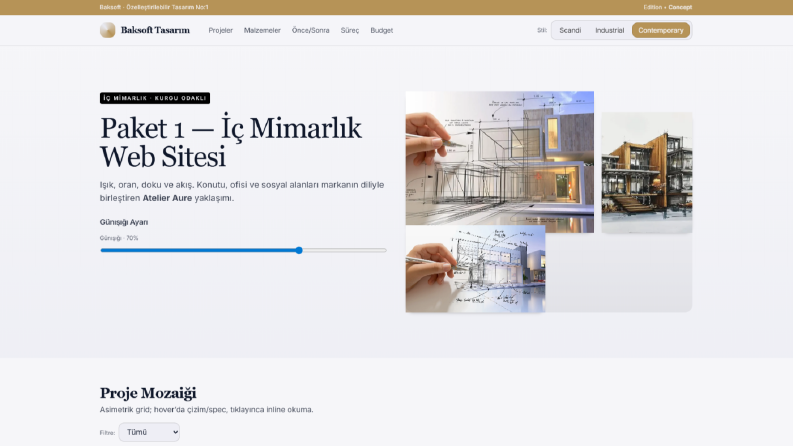 İç Mimarlık Ofisleri İçin Modern Vitrin