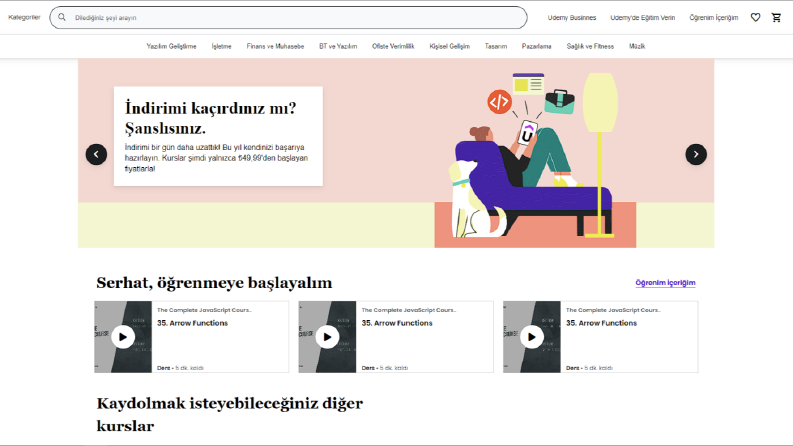 Udemy.com Klon Sitesi