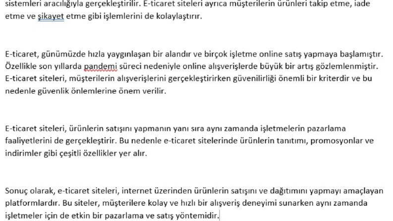 E-ticaret Makalesi %100 özgün