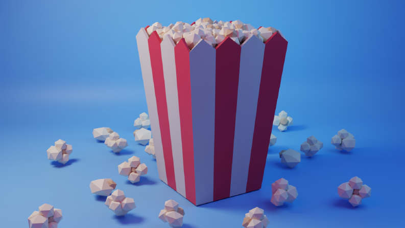 Low Poly Popcorn