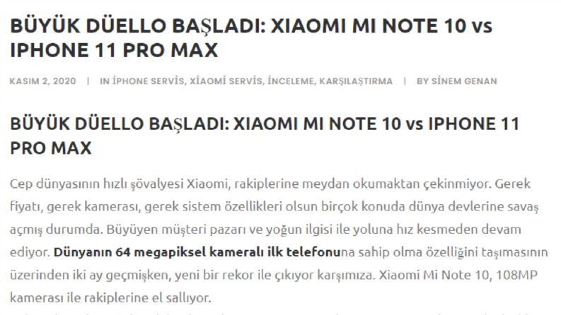 Xiaomi - Iphone Karşılaştırma ve İnceleme Yazısı