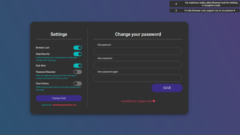 Browser Lock - Tarayıcı Eklentisi
