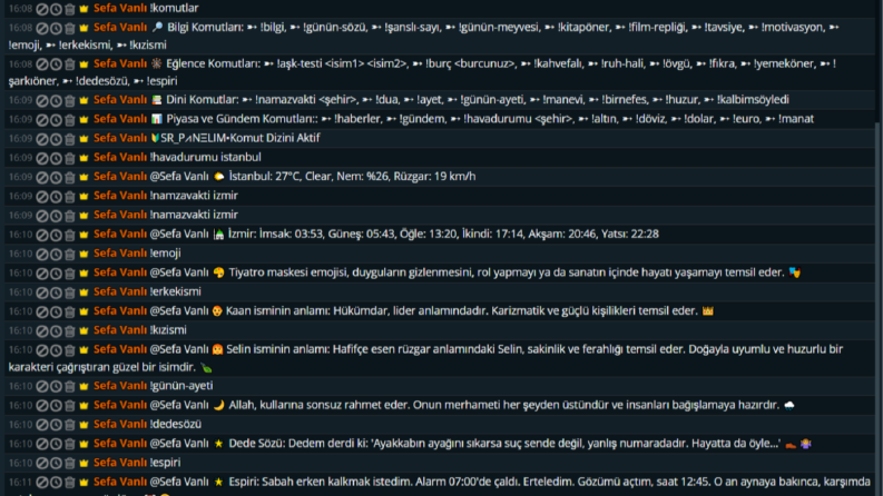 StreamChat Komut Botu – Akıllı Sohbet Asistanı