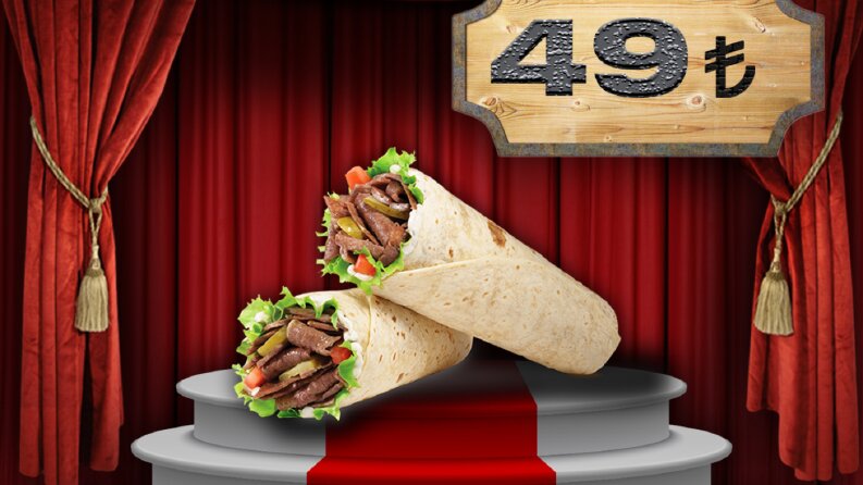 Tavuk döner markası için instagram da kampanya postu