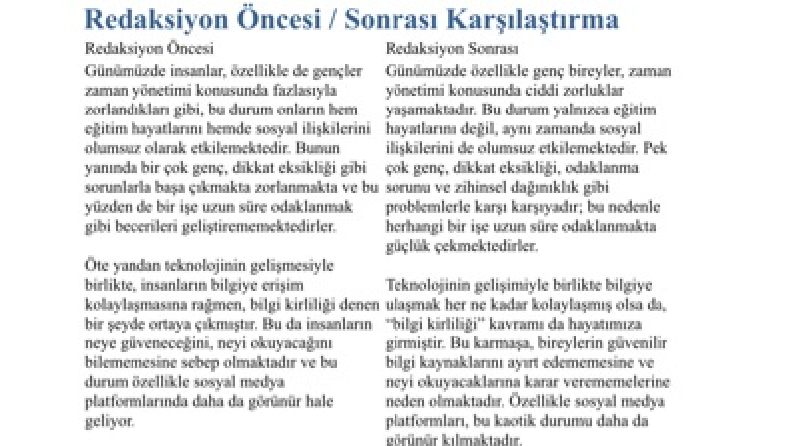Yazınızı Parlatan Dokunuş: Redaksiyon Hizmeti