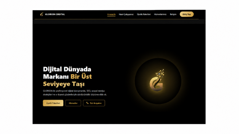 Glorion Digital – Kurumsal Web ve Üyelik Platformu