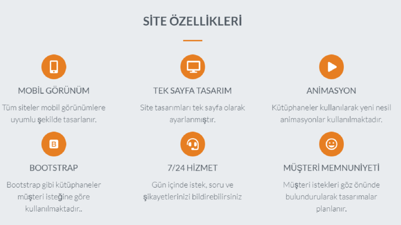 Site Özellikleri