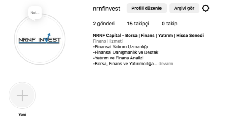 NRNF CAPİTAL Invest - Sosyal Medya Yönetimi