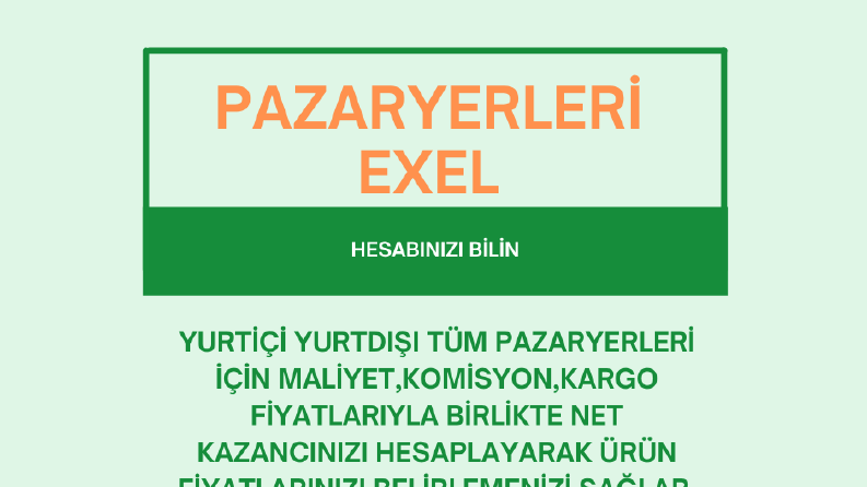 Excel dosyanızı hazırlıyorum