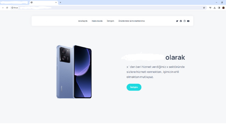 GSM Firması Tanıtım Sitesi