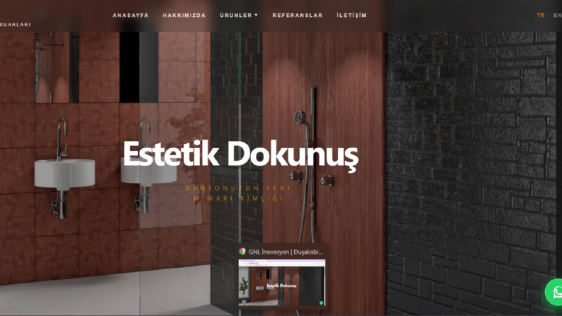 Kurumsal Kimlik Odaklı Modern Web Tasarımı | GNL Duşakabin
