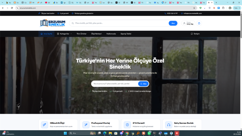 Erzurum Sineklik – Ölçüye Özel Ürün E-Ticaret Sitesi