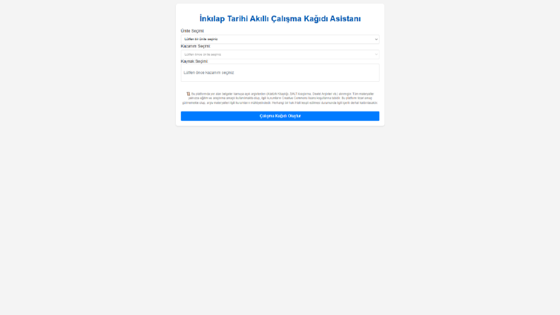 Tarih Asistanı - 100/100 GTmetrix Skorlu Serverless Site