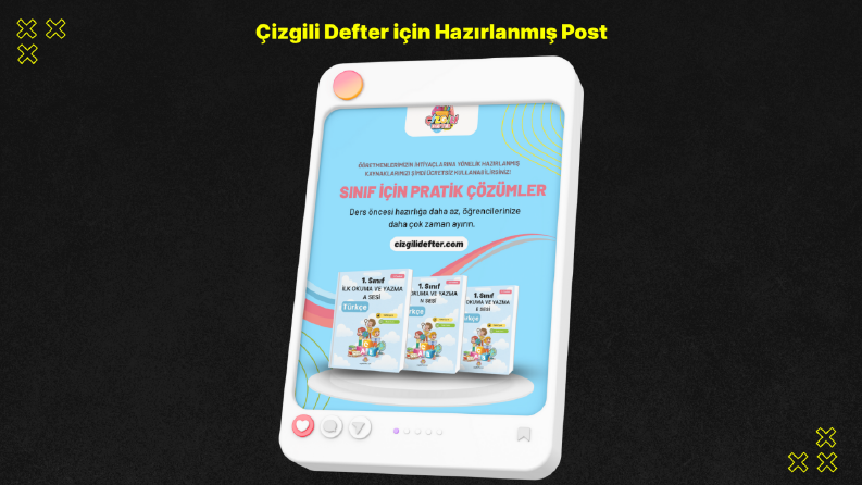 Çizgili Defter için Hazırlanmış Post