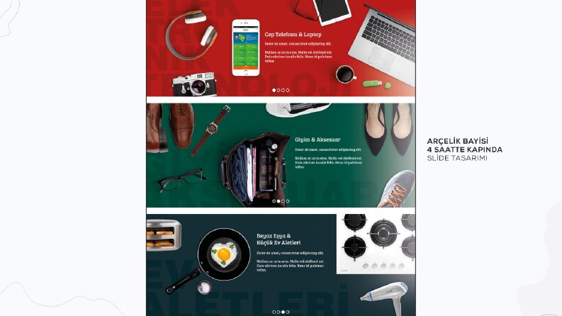 Banner ve Web Sitesi Manşet & Slider Tasarımları hazırlarım