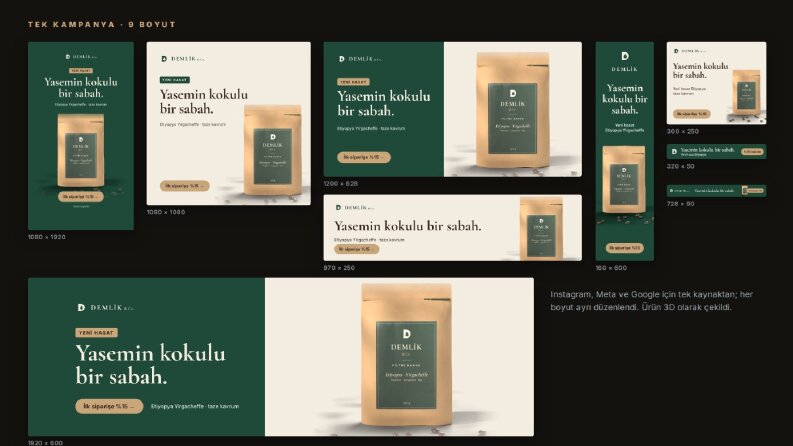 DEMLİK · Yeni hasat kampanyası, 9 boyut + HTML5