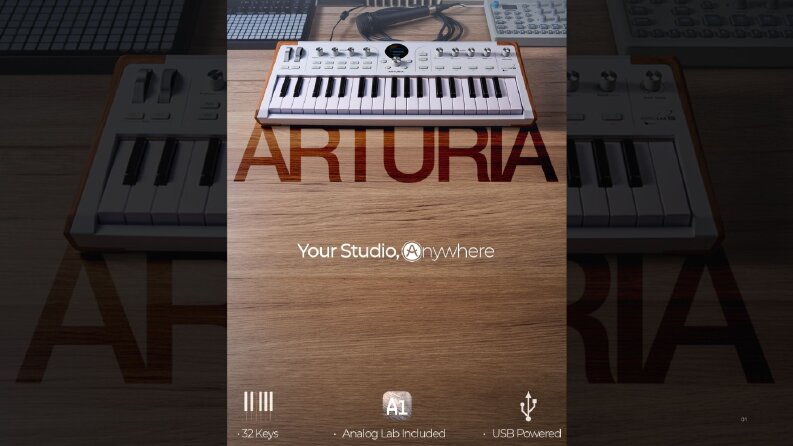 Arturia müzik aletleri sosyal medya tasarımı 