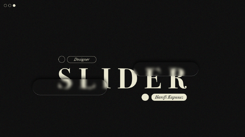 Slider Tasarımları