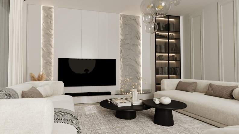 3D Modelleme ve Salon İç Mekan Tasarımı