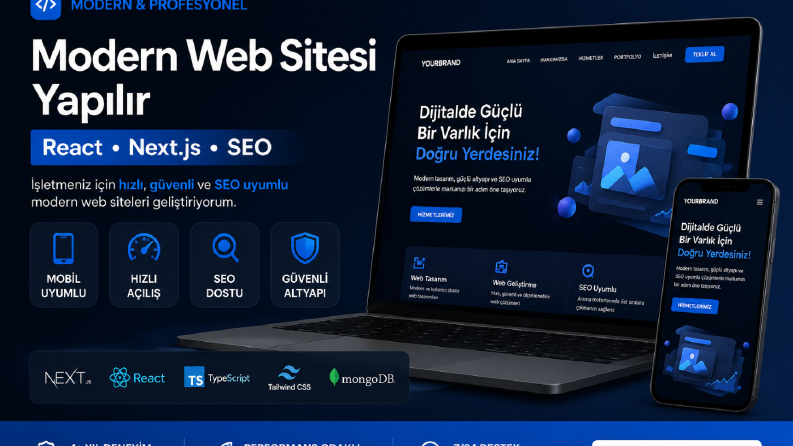 Modern, Hızlı ve Mobil Uyumlu Web Siteleri Yapıyorum