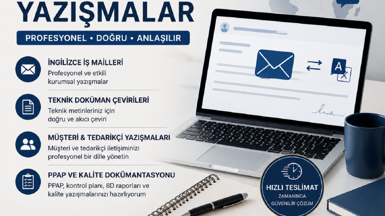 Ben kurumsal ve teknik İngilizce mailler hazırlarım