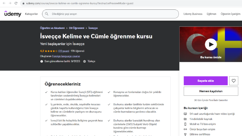 İsveççe - Türkçe 