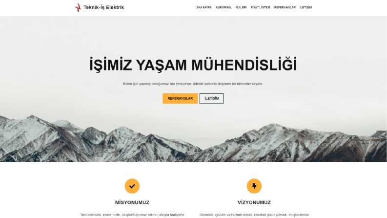 teknikiselektrik.com.tr web tasarımı