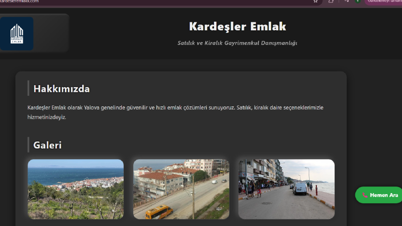 Kardeşler Emlak / Web Sayfası
