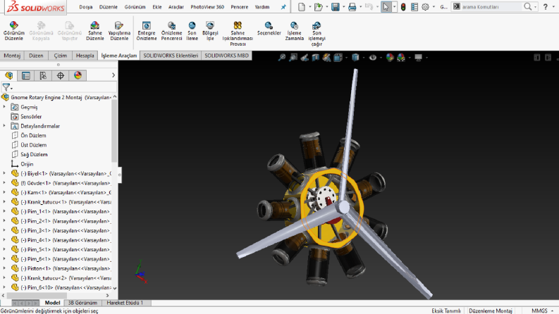MechSechTR - Konsept Basit Motor Tasarımları (Solidworks)